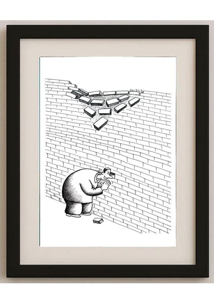 Feng Gui Bo 43x30cm Orijinal Karikatür Tablo