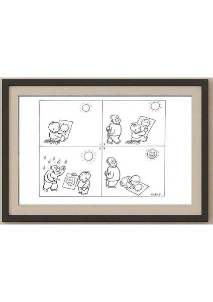 Feng Gui Bo 43x30cm Orijinal Karikatür Tablo