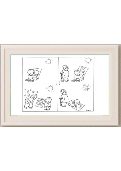 Feng Gui Bo 43x30cm Orijinal Karikatür Tablo fırsatları