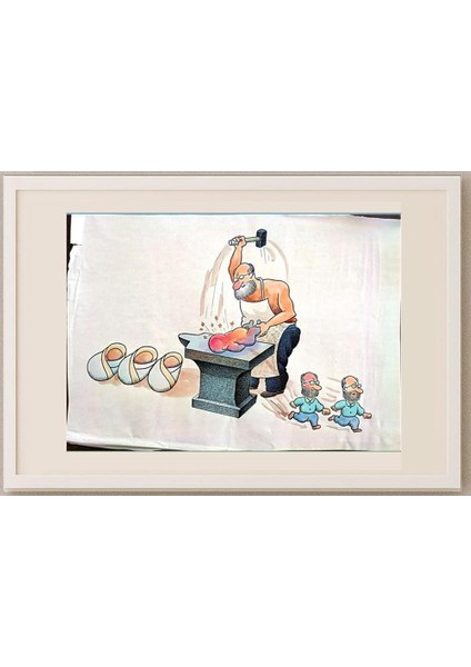 Feng Gui Bo 43x30cm Orijinal Karikatür Tablo fırsatları