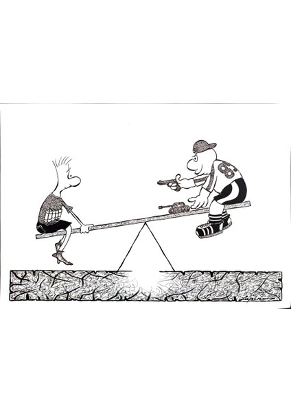 Lupu Marian 29X21CM Orijinal Karikatür Tablo modelleri