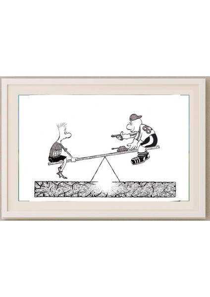 Lupu Marian 29X21CM Orijinal Karikatür Tablo fırsatları