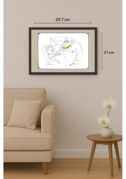 Wolfgang Schlegel 29X21CM Orijinal Karikatür Tablo fiyatları