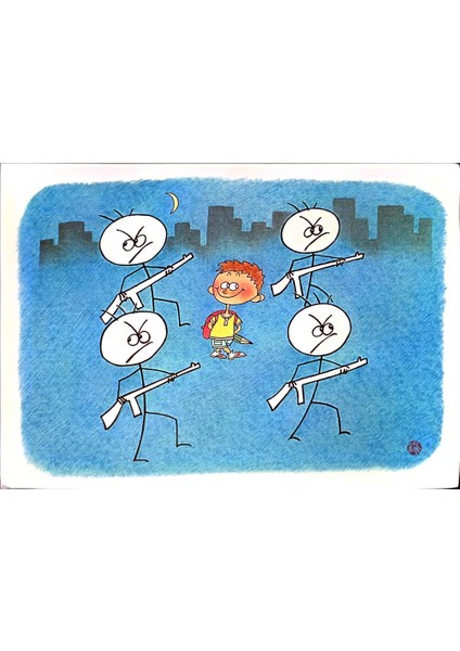 Huang Kun 29X21CM Orijinal Karikatür Tablo modelleri