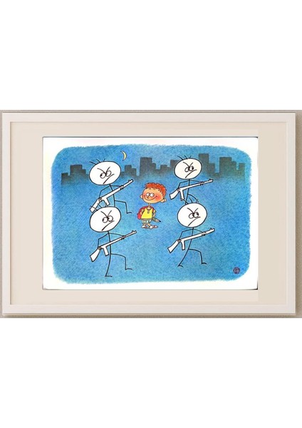 Huang Kun 29X21CM Orijinal Karikatür Tablo fırsatları