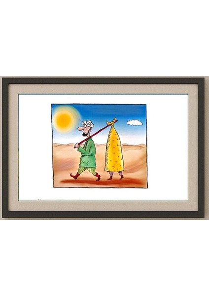 Valeri Tarasenko 29X21CM Orijinal Karikatür Tablo