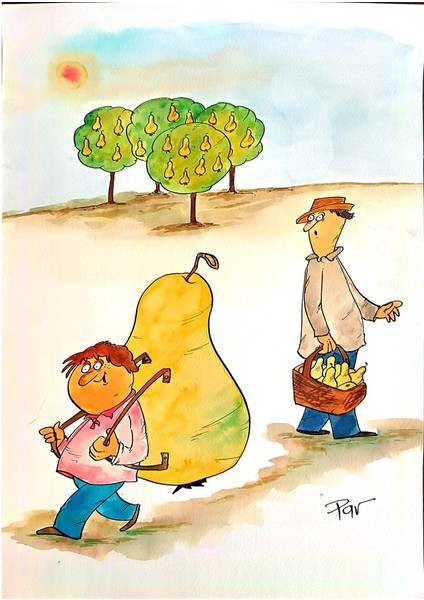 Vladimir Pavlik 43x30cm Orijinal Karikatür Tablo modelleri