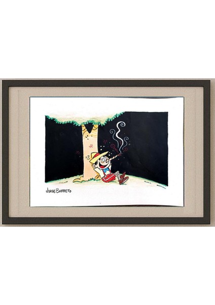 Jorge Barreto 40x30cm Orijinal Karikatür Tablo