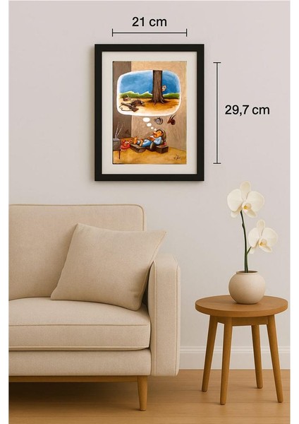 Erico Junqueira Ayres 29X21CM Orijinal Karikatür Tablo fiyatları