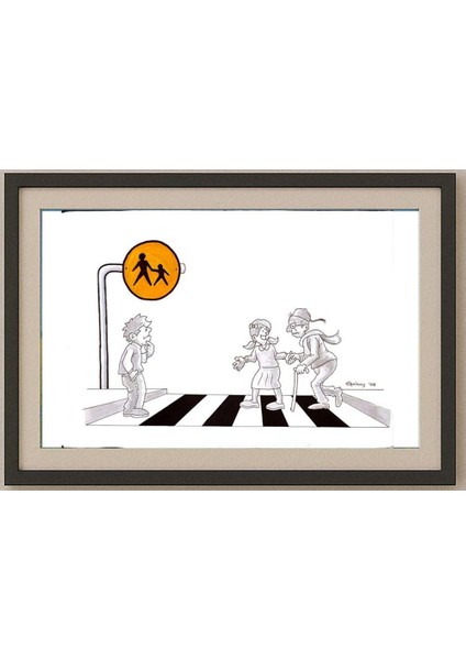 Taufan Galaxy 29X21CM Orijinal Karikatür Tablo