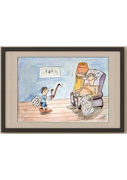 Nedeljko Deretic 29X21CM Orijinal Karikatür Tablo