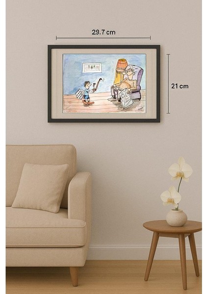 Nedeljko Deretic 29X21CM Orijinal Karikatür Tablo fiyatları