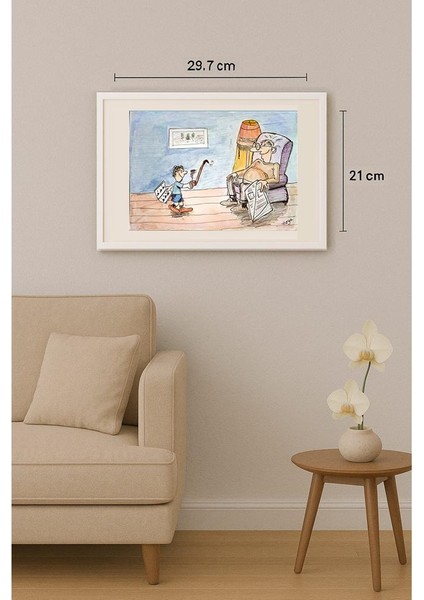 Nedeljko Deretic 29X21CM Orijinal Karikatür Tablo indirimleri