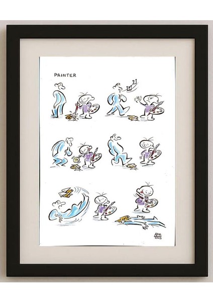 Tempesta Tastas 29X21CM Orijinal Karikatür Tablo