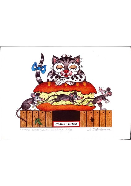 Maya Tcholakova 29X21CM Orijinal Karikatür Tablo modelleri