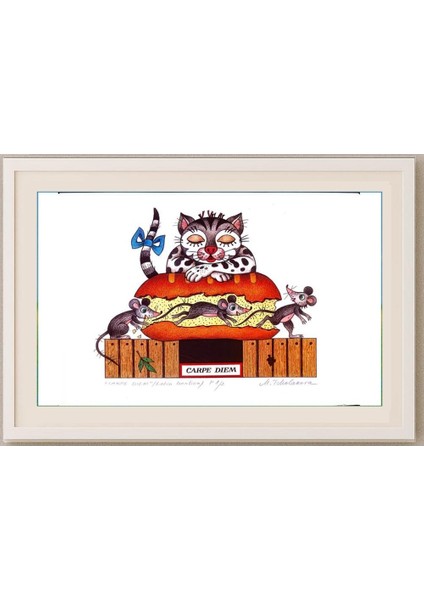 Maya Tcholakova 29X21CM Orijinal Karikatür Tablo fırsatları