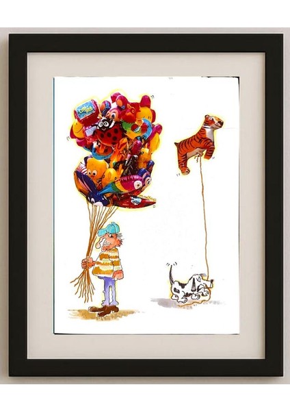 Serafim Bakoulis 29X21CM Orijinal Karikatür Tablo