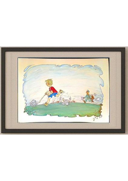 Jordan Popiliev 29X21CM Orijinal Karikatür Tablo