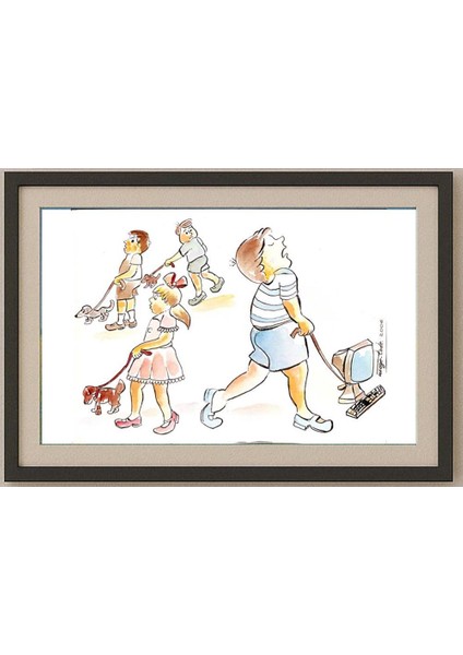 Tode Blazevski 29X21CM Orijinal Karikatür Tablo