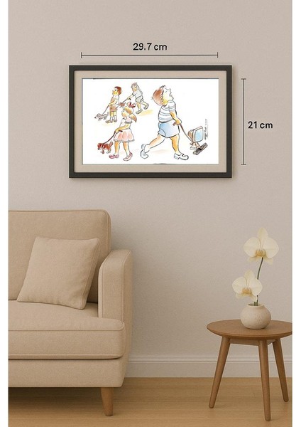 Tode Blazevski 29X21CM Orijinal Karikatür Tablo fiyatları