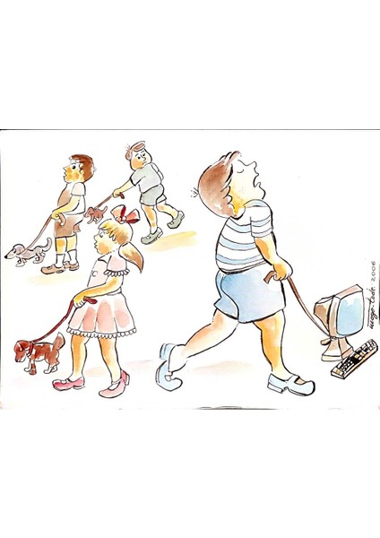 Tode Blazevski 29X21CM Orijinal Karikatür Tablo modelleri