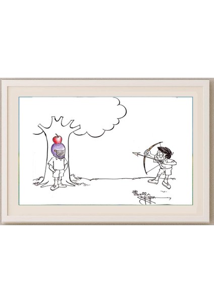 Vendra Gopalaksrishna 29X21CM Orijinal Karikatür Tablo fırsatları