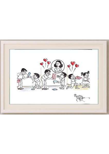 Vendra Gopalaksrishna 29X21CM Orijinal Karikatür Tablo fırsatları