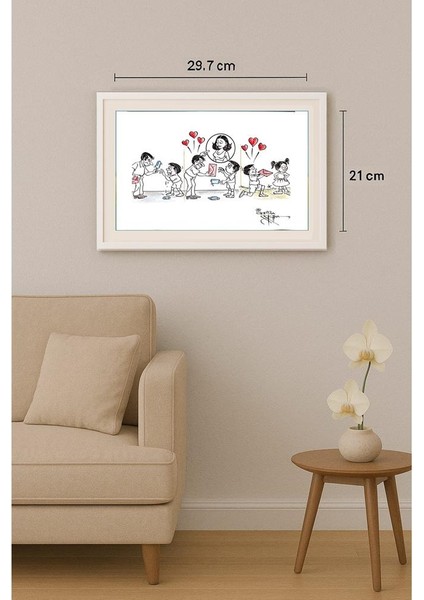 Vendra Gopalaksrishna 29X21CM Orijinal Karikatür Tablo indirimleri