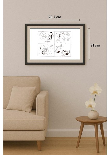 Guo Ziye 29X21CM Orijinal Karikatür Tablo fiyatları