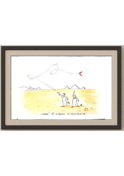 Josip Kovacevic 29X21CM Orijinal Karikatür Tablo