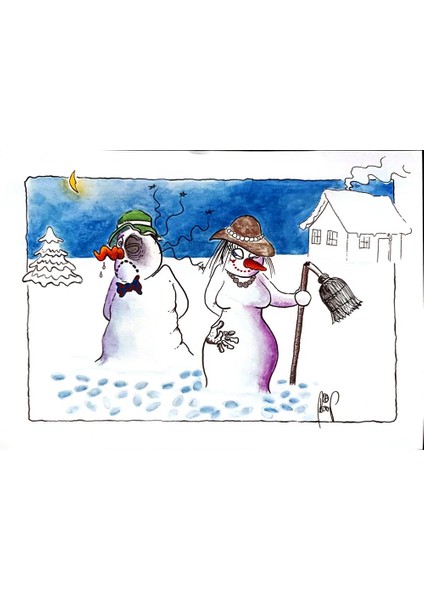 Oslovar Ivan 29X21CM Orijinal Karikatür Tablo modelleri