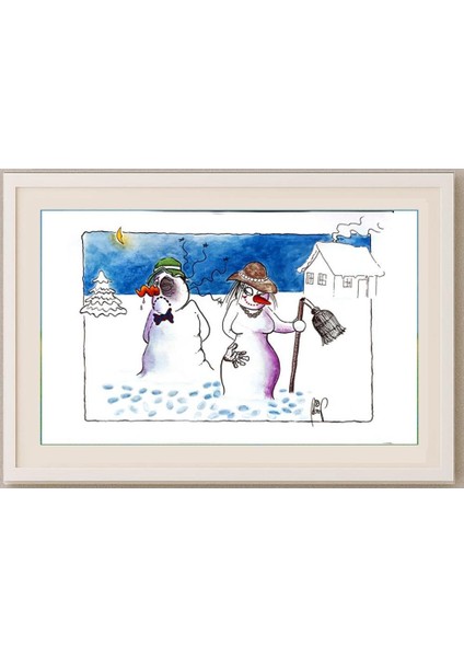 Oslovar Ivan 29X21CM Orijinal Karikatür Tablo fırsatları