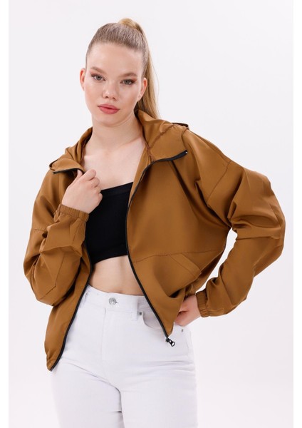 Kadın Kapüşonlu Su ve Rüzgar Geçirmez Oversize Yağmurluk - Rüzgarlık fiyatları