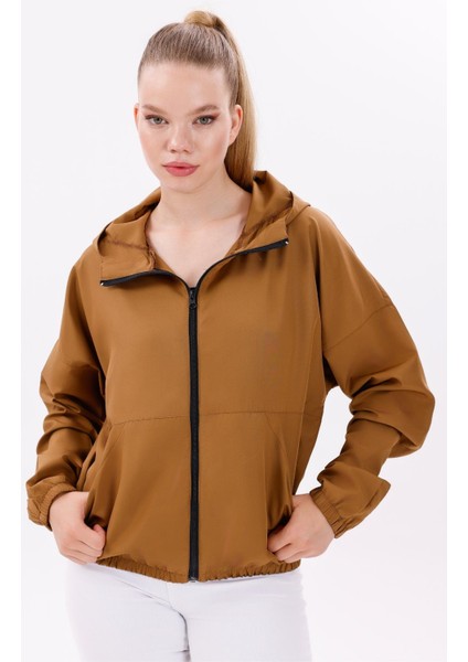 Kadın Kapüşonlu Su ve Rüzgar Geçirmez Oversize Yağmurluk - Rüzgarlık fırsatları
