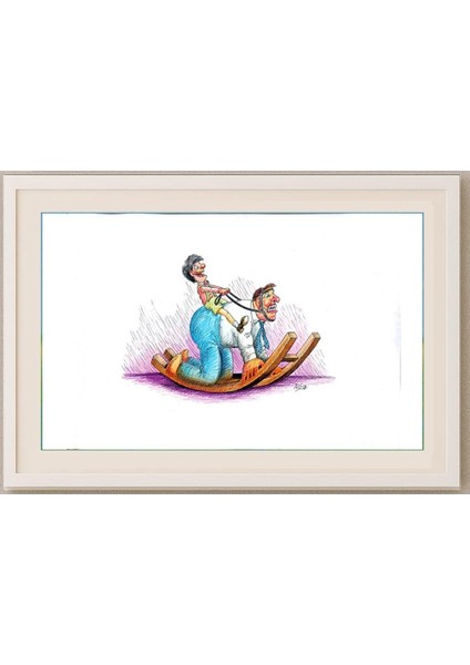 Peter Puszta 43x30cm Orijinal Karikatür Tablo fırsatları