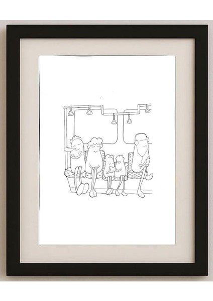 Kim Dae Hong 40x30cm Orijinal Karikatür Tablo