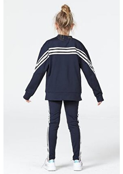 Kız Çocuk Oversize Tayt-Sweat Takımı Salaş Yırtmaçlı Tasarım 10-11 Yaş