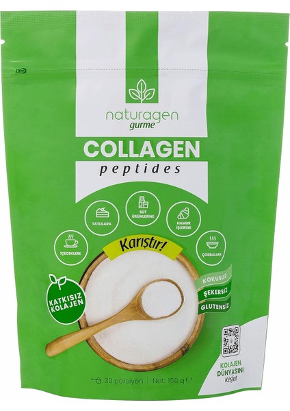 Naturagen GURME%100 Saf Toz Kolajen | Collagen Peptides 150 gr (Tip 1 & Tip 3 Sığır Toz Kolajen Peptit) Helal Sertifikalı (1) modelleri