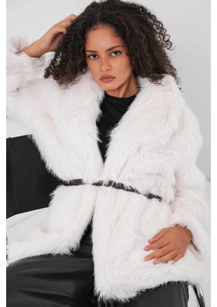 Ekru Kadın Kaban 9156 modelleri