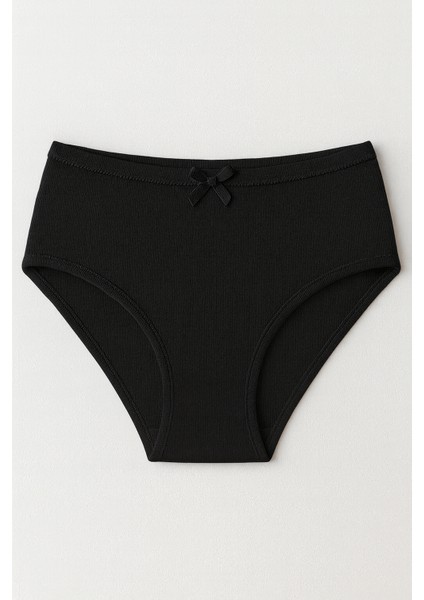 Kadın Yüksek Bel Pamuklu Ribana Slip Külot 3'lü Paket – Esnek & Rahat | Siyah K0305 fiyatları