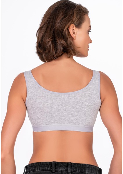 Kadın Pamuklu Kaşkorse Sporcu Sütyen | Gri 5044 fiyatları