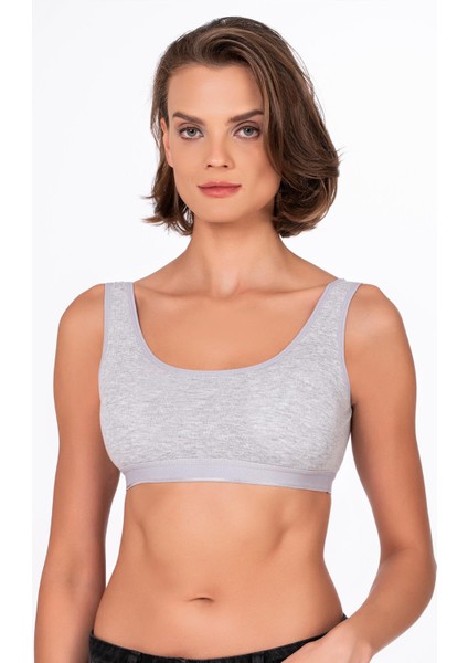 Kadın Pamuklu Kaşkorse Sporcu Sütyen | Gri 5044 modelleri