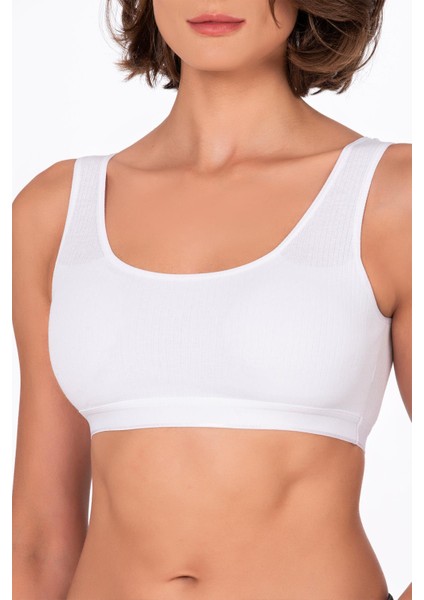 Kadın Pamuklu Kaşkorse Sporcu Sütyen | Beyaz 5044 fırsatları