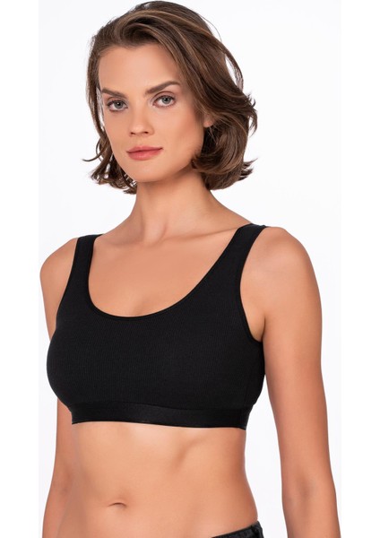 Kadın Kaşkorse Sporcu Sütyen | Siyah 5017 modelleri