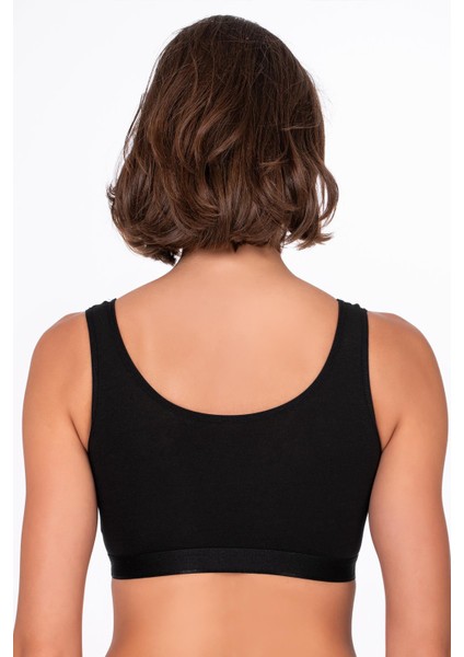 Kadın Düz Sporcu Sütyen – Esnek Rahat Form | Siyah 5016 fiyatları