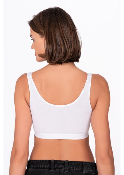 Kadın Düz Sporcu Sütyen – Esnek Rahat Form | Beyaz 5016 fiyatları