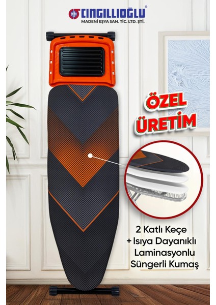 CM-061 Sahra Lüks Black Serisi Ergonomik Tasarım Desenli Ütü Masası