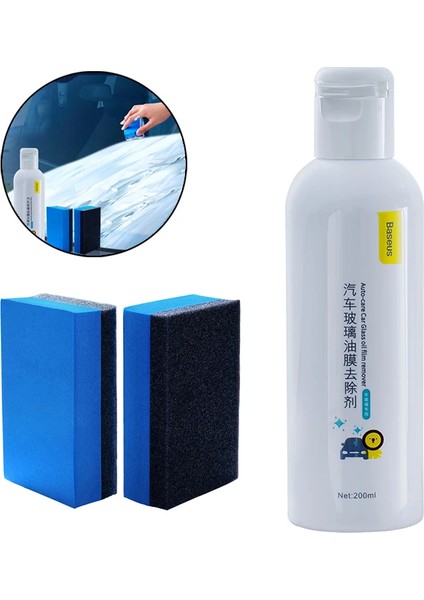 Baseus Araç Bakım Ön Cam Temizliği 200ML Yağ Çözücü ve Parlatıcı Sprey ve - ?30?08E4-8G1