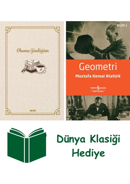 Okuma Günlüğüm (Bez Ciltli) + Geometri + Dünya Klasiği Hediye