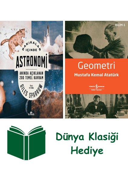 Dakikalar Içinde Astronomi + Geometri + Dünya Klasiği Hediye